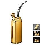 SDGBCXD Pfeifen, Shisha-Tabak-Zubehör, Zinklegierung, transparentes PP-Innenfutter, Zigarettentopf/Zigarettentopf, Schwarz(Gold)