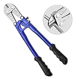 ZrgGea Bolzenschneider, 35,6 cm, robuste Drahtschneider, industrielle Qualität, robuste Bolzenschneider, geschmiedet aus T8-Legierungsstahl, Härte HRC62, Messer zum Schneiden von Bewehrungsstäben