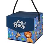 Party-Geschenkboxen mit Tiermotiven – große leere Süßigkeiten-Boxen mit Riemen | Snack-Behälter für Geburtstag, Babyparty, Dekoration, Partyzubehör