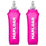 MARLOAR Faltbare trinkflasche, Soft Flask 500ml, zum Laufen, Wandern und Radfahren, BPA-frei, 2 Stück, pink