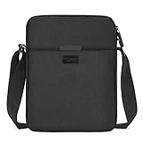 flintronic Umhängetaschen Herren Schultertasche Herrentasche, Leichte Crossbody Bag Arbeitstasche Kuriertasche Messenger Bag zum Arbeiten Einkaufen Schulreise Alltag (Schwarz)