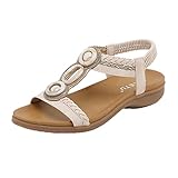 Badeschuhe, Plateau-Sandalen, Einfuß, elastischer Mund, Strand, Damen, Leopardenmuster, beige, 40 EU