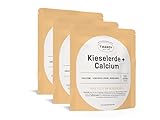 Astrid Twardy Kieselerde + Calcium Pulver – Unterstützt Binde- und Stützgewebe– Mit Silicium und Calcium – 3x200g Packung