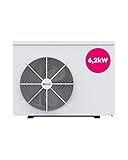 BWT myPOOL Inverter Wärmepumpe 62 | Leise Wärmepumpe Zur Pool Beheizung & Enteisung | Für Salzelektrolyseanlagen Geeignet | Mit Abdeckplane | Lange Lebensdauer | 6,2 kW