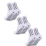 ZXOLDZX 6 Paar Kinder-Fußballsocken, rutschfest, für Fußball, Baseball, Sport, Fußballsocken, 2 Paar/Weiß, 6-10