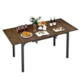 ARTETHYS Esstisch Ausziehbar 110/149x70 cm, Moderner Küchentische Esszimmertisch, Rechteckiger Tischplatte für 4-6 Personen, Holztisch mit Metallbeinen, Tisch für Esszimmer, Küche, Wohnzimmer