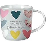 Grafik-Werkstatt Kaffeetasse mit Spruch 300 ml | Porzellan-Tasse lustig | Lieblingskollegin, 61649, Grau
