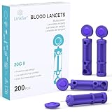Linkfar Lanzetten 30G 200 Stück - Einweg sterile Blutlanzetten für Stechhilfe & Blutzuckermessgerät, Schmerzarme Blutentnahme bei Diabetes, Kompatibel mit gängigen Stechhilfen & Teststreifen