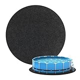 Mineup Bodenplane Für Pools, 4m Poolunterlage Rund, Oberirdische Pool-Bodenmatten, Pool Bodenplane Bodenmatte, UV-Stabil & Reißfest Schwimmbecken Matte, Bodenschutzplane Swimmingpool