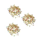 Luxshiny 3 Stück Weihnachtslichterkette Lichterketten Weihnachten Solar- Mini-weihnachtsbeleuchtung Miniaturen Haus Klein Winzig Weiß Mini Lichterkette Drinnen Blau Mikro Bunt Plastik