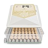 TRIOCOTTAGE Brutautomat,56 Eier Inkubator mit Automatisches Eierwenden Temperaturkontrolle,Externe Wasserversorgung für Bruteier, Hühner,Enten,Wachtel,Gänse,Brutmaschine,Brutapparat Geflügel.