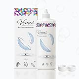 Venus® Kontaktlinsenflüssigkeit Weiche Linsen - All-in-One Kontaktlinsen Lösung mit Hyaluronsäure - Befeuchtend & Tränenähnlicher pH-Wert - mit Silberionen-Linsenbehälter - 1 x 360 ml