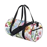 WowPrint Sport-Turnbeutel, Retro-Stil, handgezeichneter Paris, Eiffelturm, wasserdicht, Handtasche, Yogatasche, Schultertasche, Wochenendtasche, Reisetasche, Duffel Bag für Erwachsene, Herren, Damen