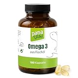 PanaVital Omega 3 Fischöl – 3000 mg pro Tagesdosis – mit 540 mg EPA & 360 mg DHA – Hochdosiert mit Vitamin E – 180 Kapseln – Laborgeprüft, Ohne Zusätze, aus nachhaltigem Fischöl