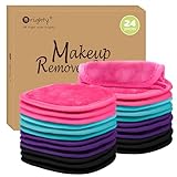 Orighty Make-up-Entferner-Tücher, 24 Stück, Make-up-Entfernungstuch, wiederverwendbare Make-up-Entferner-Pads entfernen sofort Schmutz mit nur Wasser, 12,7 x 12,7 cm