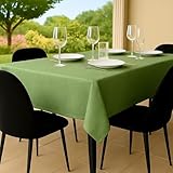Tischdecke Outdoor Abwaschbar 100x140 Grün Gartentischdecke Tischdecken Wetterfest Wachstuchtischdecke Table Cloth Made in Italy für Den Außenbereich Tischtuch
