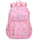 2023 Kindertasche, Schultasche, Mädchen, Schultasche, spritzwassergeschützt, Cartoon-Umhängetasche, Tagesrucksack, Schulbedarf, rose