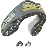 SafeJawz Nitro Erwachsene und Junior Mundschutz mit Etui für Boxen, Basketball, Lacrosse, Fußball, MMA, Kampfsport, Hockey und alle Kontaktsportarten (grau)