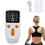 TENS Gerät,8 Modi und 15 Intensitätsstufen Elektrostimulationsgerät mit 4 Wiederverwendbaren und Waschbaren Pads, TENS Niederfrequente Lmpulse, für Muskelentspannung & Schmerzmanagement