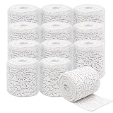 Gipsbinden Set 12 Rollen Gipsbinden zum Basteln 5 x 270cm Gipsverband Babybauch Gipsbinden Gipstuch für Gipsabdruck Gips Bauch Verband Gipsbinden zum Basteln Kinder
