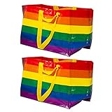 Ikea Storstomma (Frakta) große 71 l Pride Rainbow wiederverwendbare Tragetaschen, 2 Stück