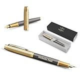 PARKER IM Pioneers GT Limited Edition Füllfederhalter mit Gravur | Premium Stift | Geschenkbox | personalisiertes Geschenk | Geburtstag