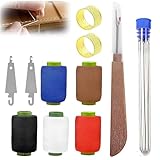 VRYNDH Stahl-Nähnadelset, 2026 neue Edelstahlnadeln zum Handnähen, nähnadeln set,41-teiliges Stahlnadelset mit großem Öhr – lange und dünne handgefertigte Quilt- und Nähnadeln für DIY-Näharbeiten (41)