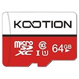 KOOTION Micro SD Karte 64GB Class10 Speicherkarte, Bis zu 80 MB/s Lesegeschwindigkeit, Mini SD Karte MicroSDXC Card Memory Karte A1 U1 UHS-I MicroSD Karte für Kameras Handy Tablets Android