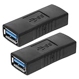 TEHAUX 2 Stück USB Female to Female Adapter Hochgeschwindigkeits USB verbindungskupplung Metallstecker für Stabile Datenübertragung Vielseitig Einsetzbar für Strom und