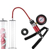 Gtbxfu Penispumpe, männliches Sexspielzeug für Männer Vakuumpumpe Penis Erektion Potenzsteigerung Extrem Erotik Sex Spielzeug für Männer SM Penies Pump mit Manometer für größere Erektionen (E)