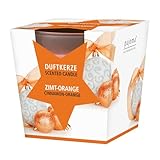 pajoma® Duftkerze, Zimt-Orange - im satinierten Glas | 120g Wachsgewicht, Brenndauer: 25 Stunden, in edler Geschenkverpackung | Premium Qualität
