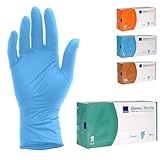 ABENA Nitril Einweghandschuhe 200 Stück Pack (Größe S) Lebensmittelecht, Reißfest, Latexfrei, Puderfrei, Hygienische Handschuhe brauchbar für Reinigungsarbeiten, Schönheitssalon, Tattoo und Zuhause