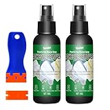 Klebstoffentferner Extra Stark - 200g Ettikettenlöserspray mit Schaber und Ersatzklingen, Aufkleber Entferner für Auto, Fenster, Wände - Schneller Entferner von Etiketten, Klebeband, Aufkleberresten