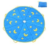 QWUUYEC Schwungtuch 1,8M Outdoor Parachute Toy, Regenbogenfarben, Spieltuch für Kinder - Förderung von Koordination, Kreativität und Teamgeist, Ideal für Draußen und Gruppenaktivitäten