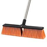 Mitclear 45cm Kehrbesen Besen mit Langem Stiel(163cm), Robuste Garten- & Straßenbesen mit Steifen Borsten für Garten, Wege, Hof, Terrasse, Lagerhalle und Garage, Gartenbesen Broom für den Außenbereich