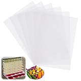 10 Stück Dörrfolie für Dörrautomat,38.5×28.5cm Dörrfolie Antihaft Silikon Dehydrator Blätter für Obsttrockner,Rechteck Silikon Dampfmatte,Dehydrator Matten für Rechteckige,Obsttrockner,Dörrautomat