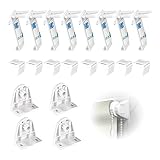 Klemmträger für doppelrollo, 8pcs-Rollo Halterung Fenster,Für Ihren täglichen Bedarf，teiliger Zubehörsatz zum Anbringen von Doppelrollos ohne Bohren，Klemmzangen für PVC, Türflügel und Holzfenster