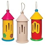 Baker Ross AW408 Schmetterlingshäuschen (2 Stück) – Keramik zum Bemalen für Kinder, Ceramic, Mittel