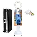 Magischer Spiegel-Fotokabine, mit Fülllicht und Touchscreen, integrierter Mini-PC, RGB-Licht und Teilen für Veranstaltungen, Partys, Hochzeiten, Vermietung (Maschine + Mini-Drucker)
