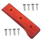 Gatuida Holz Messergriff aus Robustem Holz Rutschfester Ergonomischer Küchenmessergriff mit Finger Schutz Stabiler Klemmbügel für Küchen und Kochmesser Ersatzgriff für DIY Cutter