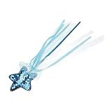 MOLUCKFU Zauberstab Fee Mädchen Dekorationen Fairy Wand The Withe Princess Kindergeburtstag b Toys Chaps Stern-Glitzer-Zauberstäbe glitzernde Zauberstäbe Polyester Blue