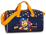 Paw Patrol Kinder Jungen Mädchen Sporttasche mit tollem Chase Motiv (663) mit großen Hauptfach, Volumen 12 L, 39 x 29 x 18 cm, orange/blau
