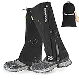 ROCKBROS Gamaschen Wasserdicht Warm Regengamaschen Schnee Gaiters zum Outdoor Wandern, Schneewandern und Klettern Herren Damen S-3XL