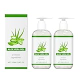 Aloe Vera Gel, Skin Repair Trea-tment, 100 Prozent Natürliche Naturkosmetik für Gesicht Körper Haarre, Natürliche, Beruhigende Pflegende Feuchtigkeitscreme für Trockene & Strapazierte Haut (2)