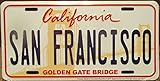 Hotrodspirit – Nummernschild San Francisco California tole USA im Relief-Design