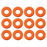 Tennis Game Enhancement Silikon Vibration Dämpfer, 12 Stück zur Verbesserung der Spielbarkeit (Orange)
