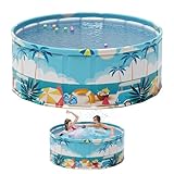 Planschbecken Faltbar, Kinder Planschbecken, Faltpool Kinder, Nicht Aufblasbarer Outdoor Kinderpool, Gartenschwimmbad, Hundepool, Ballgruben, Für Rasen Garten- Terrasse