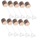 ULTECHNOVO 10 Stück Teiliges Holz Fotoclips mit Stabilem Sockel Vielseitige Memo und Kartenhalter Sicherer Glatter Tischkartenhalter für Fotos Notizen Menükarten für Hochzeit Party und