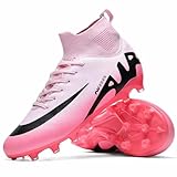 WOWEI Fußballschuhe Herren High Top Spike Cleats Outdoor Athletics Professionelle Fussballschuhe Kinder Trainingsschuhe Fußballschuhe Sportschuhe Wettkampf (IQJ-C18, 37EU)