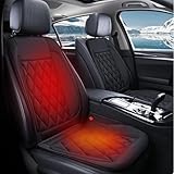 Generisch Winter Auto Sitzauflage, Bequeme Sitzkissen für Erwachsene, Einzel- und Zweisitzer, passend für Fahrersitz, LKW, SUV und Transporter, Wärmeisolierend und Atmungsaktiv (Schwarz, Einzel)